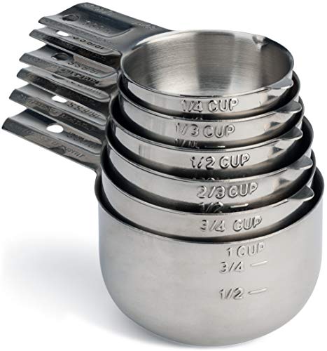 Stainless Steel Measuring Cups Set (6 Piece Set)